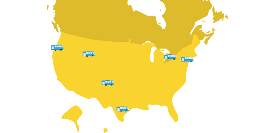 2020 Map of Month Electric Bus Cities